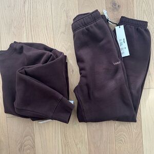 Aritzia TNA Cozy Perfect Crew and Cozy Mega Sweatpants